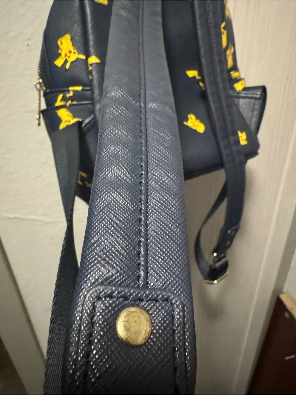 Loungefly Navy Mini Backpack with Yellow Pikachu Print